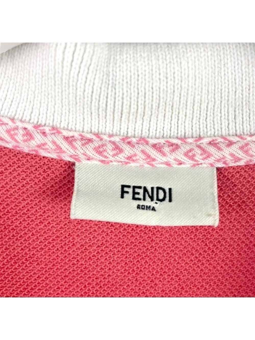 FENDI Pink And Blue Check FF Polo Dress Size 10 - Picture 4 of 10